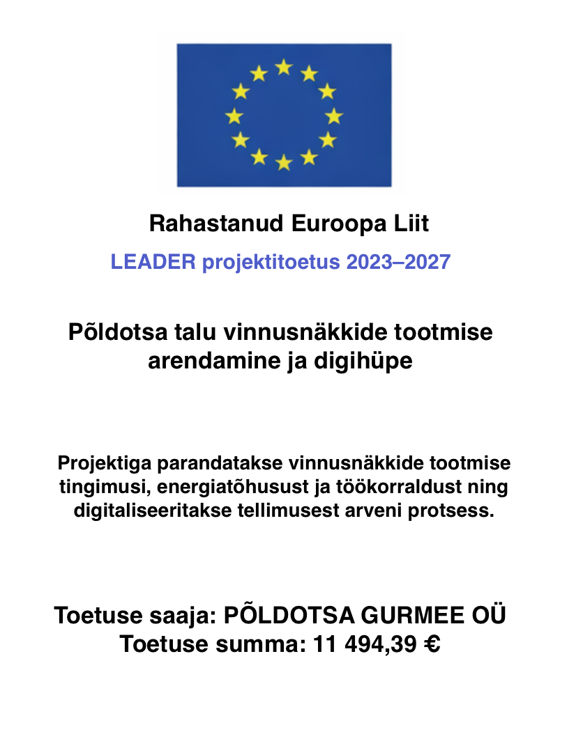 Leader toetus Põldotsa talu